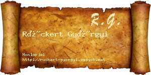 Rückert Györgyi névjegykártya