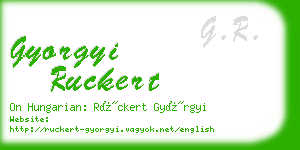 gyorgyi ruckert business card